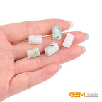 GEM-Inside 27Pcs 8x12mm Natural Blue Tianshan Jasper Stone Gemstone Faceted Freeform Tube Column Chakra Beads for Jewelry Making Full 15" Strand Power Energy Healing - color: Blue Tianshan