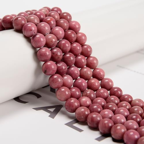 65Pcs 6mm Mahogany Stone Natural Round Loose Real Stone Beads Gemstone Genuine for DIY Hand Made Craft Jewelry Bracelet Earring Necklace String Making Energy Healing Power - color: Brown Mahogany Obsidian, size: 6mm