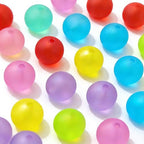 Mixed Lots Shiny Silicone Bead DIY Beading Hairband Bracelets Necklace Craft Embelishment (Mixed Colors-Silicone#1) - color: Mixed Colors-Silicone#1
