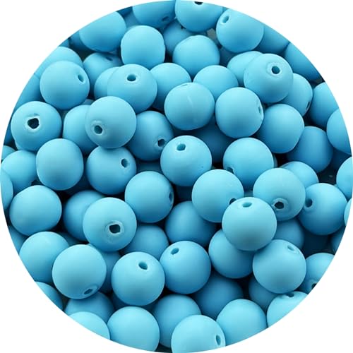 200pcs 6mm Polymer Clay Beads Round Spacer Beads Heishi Vinyl Beads for Making Bracelet Necklace Earring Accessories DIY Handmade Craft(Light Blue) - color: Light Blue, size: 6mm