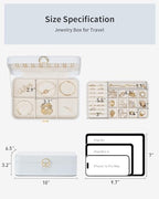 Vlando Jewelry Box Organizer for Women Girl,Lockable Jewelry Case Boxes with 2 Layers,Earrings Necklace,Rings Storage,Gift Box Packaging,Wedding Birthday Gifts Ideas Blue - color: 05.Blue