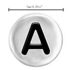 Song Xi 1200pcs Silver Letter Beads for Bracelets, 4x7mm Black Alphabet Beads Friendship Bracelets Jewelry Making Kit for Christmas Gifts - color: 1200pcs white rose gold letter