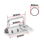 SPEEDWOX 20 Sets of Key Fob Pliers and 1.25 Inch Key Fob Hardware Sets with Keychain Split Rings White Nickel Webbing Fabric Strapping Glass Breaking Pliers Tools with Rubber Tips - size: 1.25" White Nickel