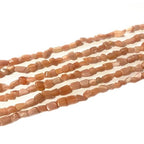6-8mm Natural Sunstone Nuggets Oval Free Tumbled Pebble Semi Precious Gemstone Loose Stone Beads Approx 15.5 inch for DIY Jewelry Making - color: Sunstone