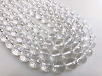JM Design Clear Quartz Crystal Faceted Round Loose Gemstone Beads Size 10mm 15.5" Strand for Jewelry Making - size: 10mm