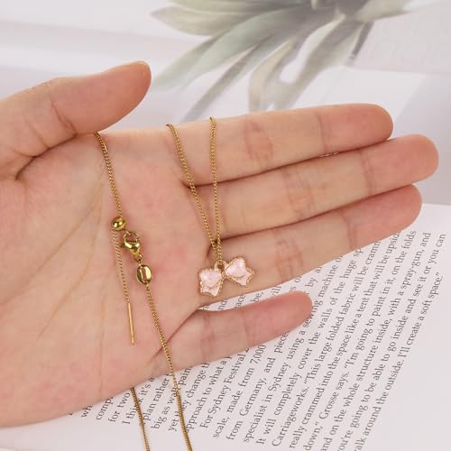 Crisjanggo 10 Pack Gold Plated Cable Chain for Jewelry Making Stainless Steel Chain Bulk 20 Inch Adjustable Necklace with Rubber Stopper Beads for Women - color: Gold Cable