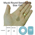 Miyuki Round Seed Bead Size 15/0 8.2g White Pearl