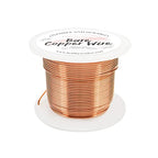 Hobbyworker 18 Gauge Bare Copper Wire 69FT/1mm Beading Craft Wire for Jewelry Making - size: 18 Gauge