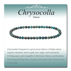 MASSIVE BEADS Natural Genuine Gemstone Beads Healing Crystal Chakra Reiki Jewelry Faceted Round Beads Bracelets 3mm - color: Chrysocolla