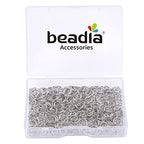 BEADIA Platinum Plated Jump Rings Non Tarnish 6mm 400pcs for Jewelry Making Findings - color: Platinum, size: 0.7x6mm