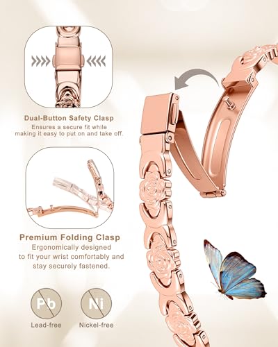 Magnetic Bracelets for Women, 99.99% Pure Copper Bracelet, 3800 Gauss, Adjustable Sizing, Women's Bracelets With Built-in Magnets, Gift Packaging, Fashion Jewelry Gift. - color: Rose