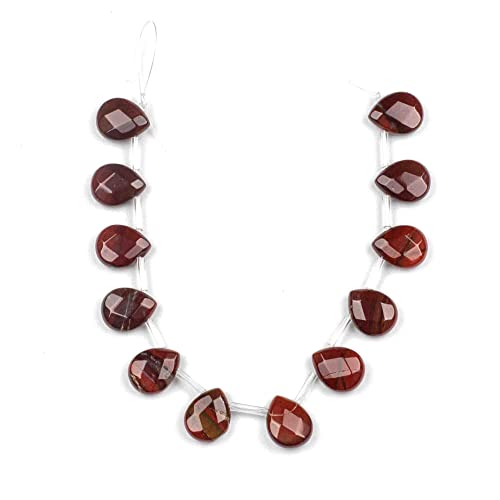 Cherry Blossom Beads Rainbow Jasper Beads 12x15mm Faceted Top-Drilled Teardrop - 12 pcs/ 8 Inch Strand - color: Rainbow Jasper