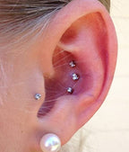 QWALIT Piercing Taper Threadless Insertion Tool - Titanium Labret Pin 16g, 18g, 20g - color: F11 - Silver Thin 20g