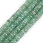 JOE FOREMAN 2x6mm Natural Green Aventurine Jade Semi-Gemstone Heishi Disc Rondelle Spacer Beads for Jewelry Making Full 15" Strand Energy Stone Healing Power Crystal - color: Green Aventurine Jade