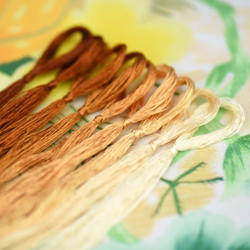 Mulberry Silk Floss Embroidery Thread Floss-Cross Stitch Threads China Silk Woven Jewelry Threads DIY Sewing Kits (58) - color: 58