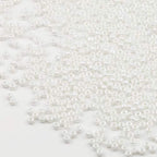 Size 6/0 Crafts Glass Seed Beads 4mm White Bright Beads for Jewelry Making (Total About 100g About 1200pcs) - color: White Bright