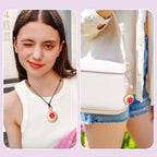 Cheriswelry Cup Cake Resin Pendants Lovely Food Sweet Dessert Dangle Charms Links Hanging Ornament with Metal Loop Fruit Pendants for Key Chains Bracelet Necklace Jewelry Making - color: Strawberry Cake