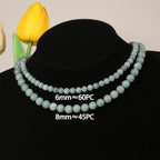 6mm Burmese Jade Natural Stone Beads Round Loose Beads for Jewelry Making Yochus DIY Beads Bracelet Necklace - color: Burmese Jade, size: 6mm