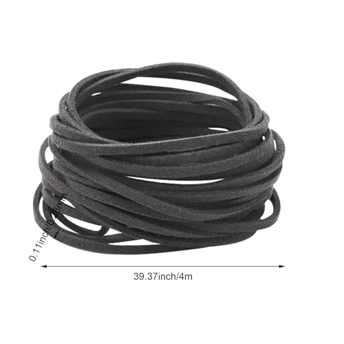 17 Yards Flat Genuine Leather Cord, 4 Bundles Cowhide Leather Strips for Shoe Laces, Jewelry Making, Necklace, Bracelet, Tool, Crafts