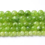 90pcs 4mm Natural Peridot Green Lace Jades Beads Round Loose Spacer Beads for Jewelry Making DIY Bracelets Crystal Energy Healing Power Stone 15 Inch(4mm, Green Peridot Jade) - color: Green Peridot Jade, size: 4mm