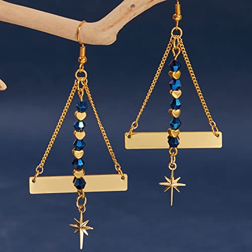 10 Pcs North Star Charm Pendants Brass Star Charm Real 18K Gold Plated Pendants for Jewelry Necklace Bracelet Making Crafts