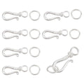 PH PandaHall 6 Sets 925 Sterling Silver Hook Clasps S Hook Ring Jewelry Clasps Ring Clasps Connectors for Necklace Bracelet Pendant Purse Making Keychain Handmade Crafts Sterling Silver Jewelry