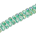 PATIKIL 75 Pcs 8mm OD 5mm Thick Crystal Glass Beads, Rondelle Crystal Beads Faceted Cut Gemstone Strand with Spacer Beads for Craft, Bracelet, Necklace, Emerald - color: Emerald