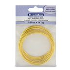 Beadalon Carbon Steel Memory Wire, Round, Large Bracelet, Gold Color, 0.5 oz, Approx. 30 coils
