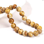 90pcs Adabele Natural Picture Jasper Healing Gemstone 4mm (0.16 inch) Small Round Beads Gem Stone Spacer for DIY Craft Jewelry Making GY10-4 - color: Picture Jasper, size: 4mm (90pcs/1 Strand)