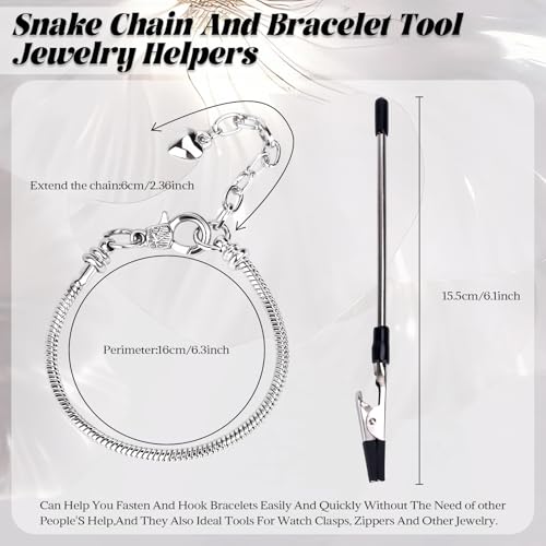 16 Pcs Snake Chain Charm Bracelet Adjustable Bangle Bracelets with Heart Lobster Clasp Extender Adjustable DIY Bracelet Chain for Women DIY Jewelry Making Supplies 7.87" - color: silver gold