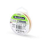 Beadalon 7 Strand Bead Stringing Wire, 0.012 in / 0.30 mm, Gold Color, 30 ft / 9.2 m - color: Gold, style: .012 in / 0.30 mm , 30 ft / 9.2 m