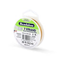Beadalon 7 Strand Bead Stringing Wire, 0.012 in / 0.30 mm, Gold Color, 30 ft / 9.2 m - color: Gold, style: .012 in / 0.30 mm , 30 ft / 9.2 m