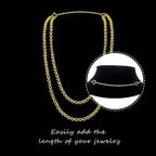 3 Pcs 925 Sterling Silver Necklace Extenders for Women Durable Strong Removable Necklace Bracelet Anklet Extension Jewelry Making Chains - color: 2 4 6 Inch, Gold