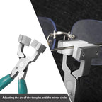 6" Glasses Frame Clamp Adjusting Pliers Eyeglasses Repairing Pliers Bracelet Bending Plier Nose Pad Arm Repair Tools Optical Hand Tool with Screwdriver Glasses Cloth and Nylon Replacement - style: Frame Clamp Plier