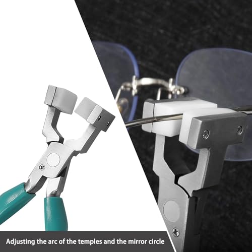 6" Glasses Frame Clamp Adjusting Pliers Eyeglasses Repairing Pliers Bracelet Bending Plier Nose Pad Arm Repair Tools Optical Hand Tool with Screwdriver Glasses Cloth and Nylon Replacement - style: Frame Clamp Plier