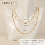 3PCS Gold Necklaces for Women,Chunky Statement Gold Plated Necklace Stack Layered Sterling Silver Herringbone Chains for Women Dainty Trendy Silver Chains Stacked Jewelry Gifts - color: gold rope necklace set