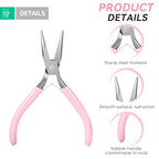 5 Inch Long Needle Nose Pliers with Side Cutters, Chain Nose Pliers for Jewelry Making, Mini and Electronics Use
