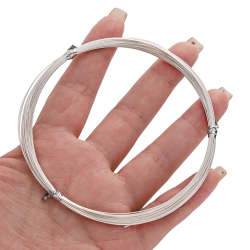 BEADIA Silver Plated Wire 0.4mm 10 Meters Bead Cord for Bracelet Necklace Charm Beading Jewelry Making Findings - size: 0.4mm, style: Silver