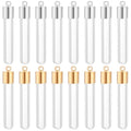 PH PandaHall 16 pcs 30mm Clear Glass Bottles Hanging Tube Wish Bottles with Golden/Silver Metal Caps for Necklace Pendant Jewelry Making, (NOT SCREWABLE, Need Glue ON)