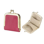 Royal Bagger Genuine Cow Leather Ultra-Slim Mini Jewelry Box, Ring & Necklace Storage, Slim Coin Purse with Kiss Lock for Women 3120 (Watermelon Red) - color: Watermelon Red