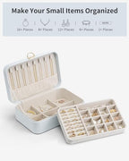 Vlando Jewelry Box Organizer for Women Girl,Lockable Jewelry Case Boxes with 2 Layers,Earrings Necklace,Rings Storage,Gift Box Packaging,Wedding Birthday Gifts Ideas Blue - color: 05.Blue