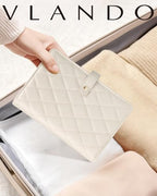 VLANDO Travel Jewelry Organizer Case,Large Jewelry Storage Book Ring Binder with Clear Zipper Velvet Jewelry Pouches Bags for Rings,Bracelet,Earrings-Cream White - color: 01.Cream White