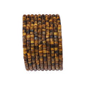 BEADIA Natural Yellow Tiger Eye Short Cylinder Beads 2x3mm 155pcs Tube Loose Semi Gemstone Beads for Jewelry Making Design - color: Yellow Tiger Eye