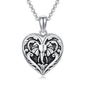 SOULMEET Personalized Silver Locket Necklace That Holds Pictures Photo Keep Someone Near to You, Memorial Custom Lockets Necklaces Letters Engraving for His Her - color: P-Elephant-Black, style: Locket Necklace Only