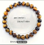 Tiger Eye Beads 8mm Round Natural Gemstone Loose Beads for Jewelry Making Bracelets DIY Crafts