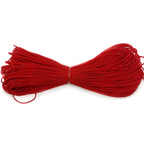 Amaney 0.8mm Red Elastic Cord Beading Threads Stretch String Fabric Crafting Cords for Christmas Valentine's Day Jewelry Making 20m - size: 0.8mm, style: Red