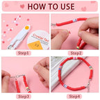 Batiyeer 3000 Pcs Valentine's Day Polymer Clay Beads Set 6 mm Heishi Clay Beads for Jewelry Making DIY Bracelet Necklace Accessories Craft Party Supplies (Red, Pink, White) - color: Red, Pink, White