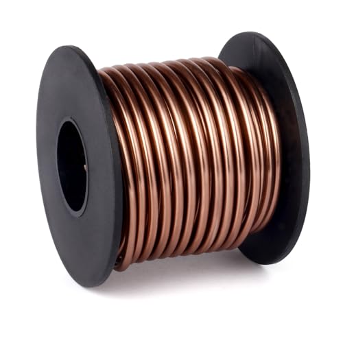 Aluminum Craft Wire, 32.8 Feet 3.0 mm/ 8 Gauge Brown Bendable Soft Metal Aluminum Wire Roll Bulk for DIY Crafts Sculpting Jewelry Making - color: Brown, size: 8 Gauge