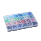 24 Colors 3960 Pcs Polymer Clay Beads Kit for Bracelets Making, Flat Round Spacer Heishi Beads for Craft and Jewelry Making - color: Pure Clay Beads Set-about 3960pcs