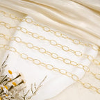 YOUBEIYEE 16.4 Feet Gold Plated Chain for Jewelry Making Stainless Steel Embossed Oval Chains Bulk for Women Necklace DIY with Jewelry Accessories - color: Embossed Ellipse Gold